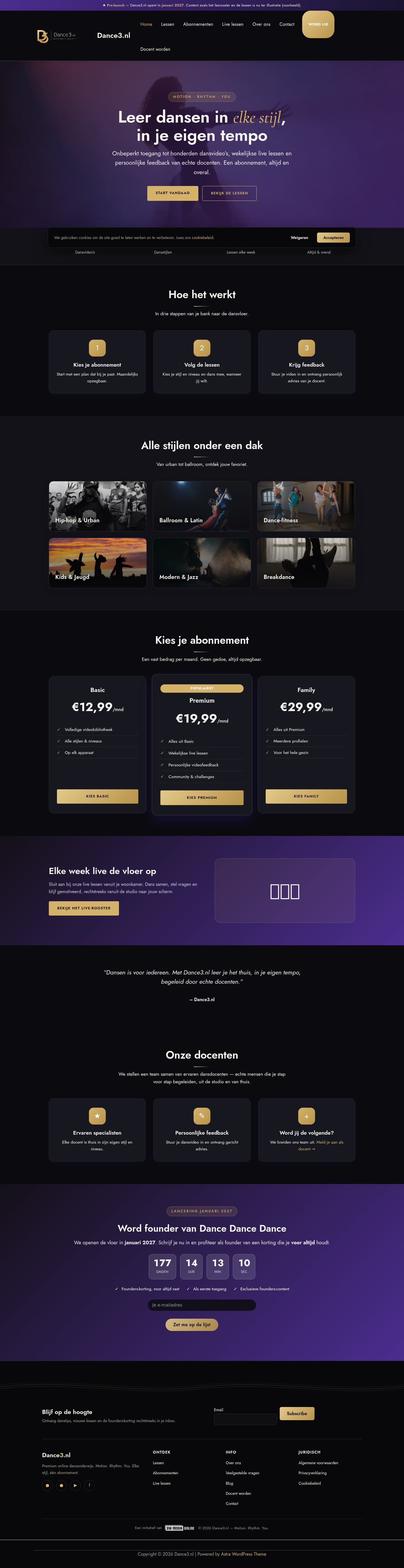 Dance Dance Dance — premium online dansplatform